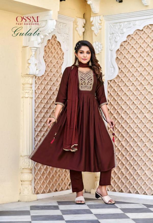 Ossm Gulabi Embroidery Viscose Designer Readymade Collection